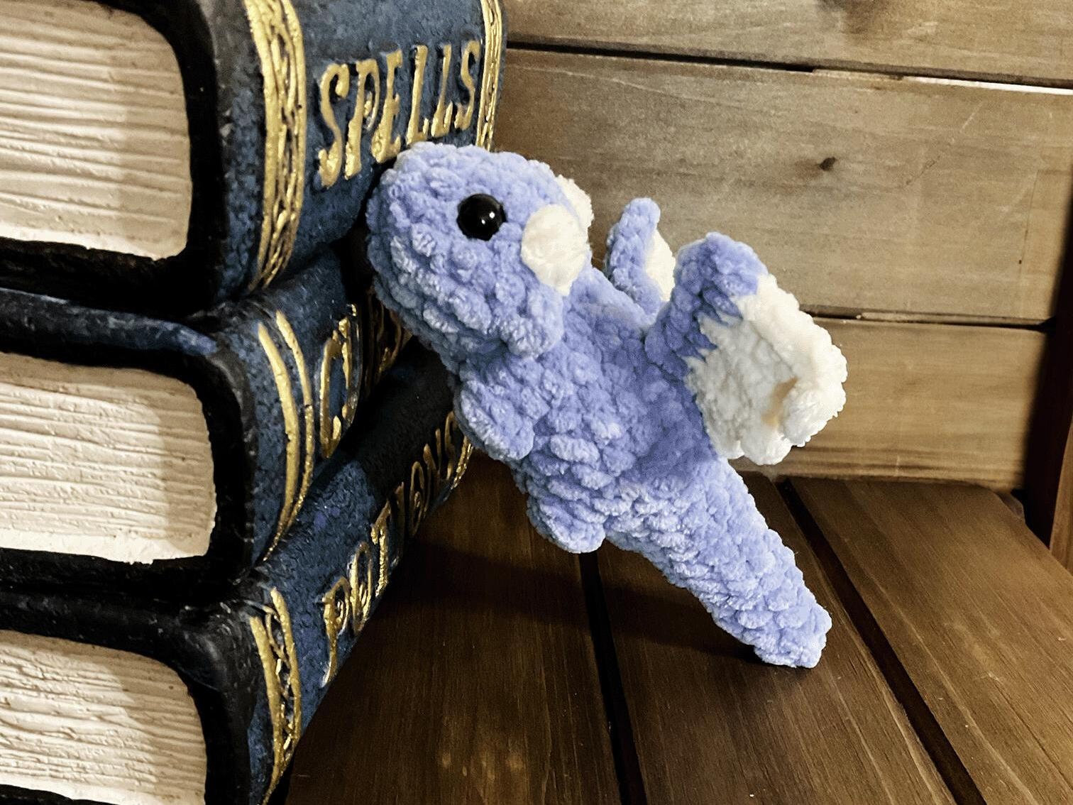 Small Desk Buddy Dragon | Plush Handmade Crochet Critter | Dungeons and Dragons Dnd Gifts | Office Supplies Desk Accessories | gifts for her