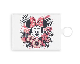 Minnie Kreditkartenhalter, Kunstleder, Tropical Minnie, Mini Geldbörse, Disney Accessoires, Schlüsselbund