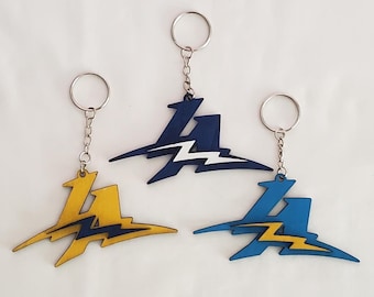 LA Chargers Team Logo Keychain Hand-Painted