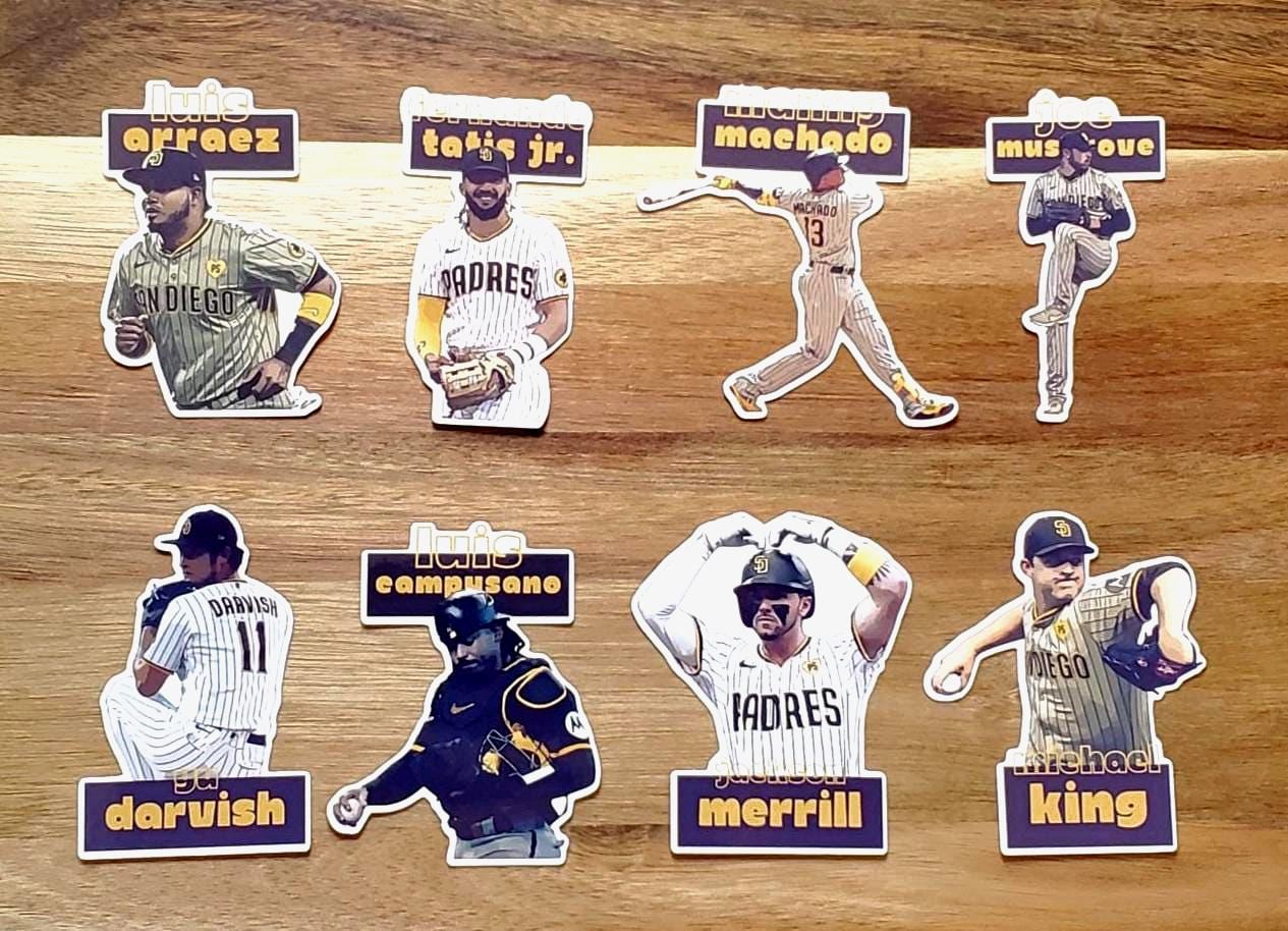 2x San Diego Padres Vinyl Sticker Decal Many Sizes Car Window Laptop - Set of 2