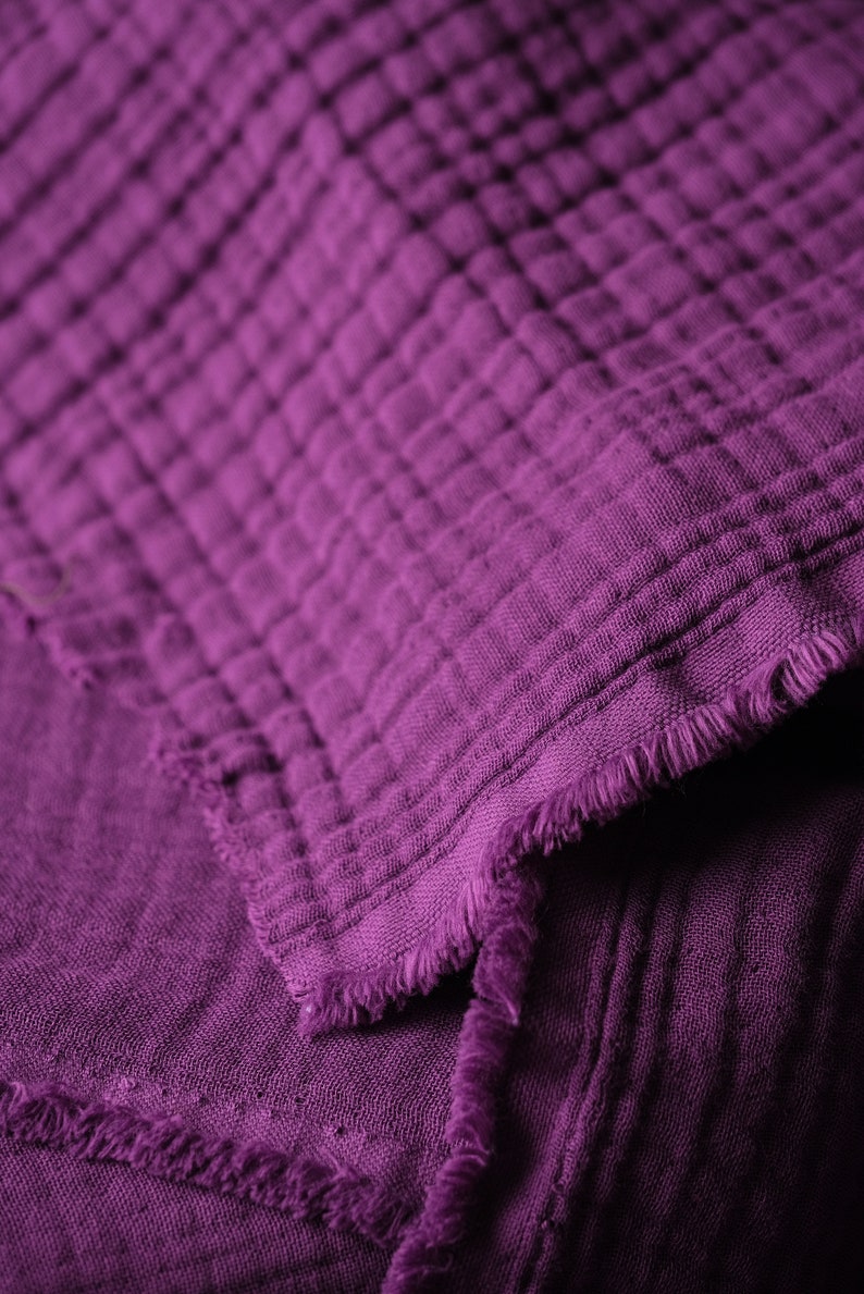 4 Layer Muslin Crinkle Gauze Fabric, Perfect for Swaddles, Baby