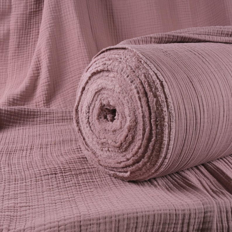 4 Layer Gauze Cotton Fabric Soft Organic Muslin Double Etsy