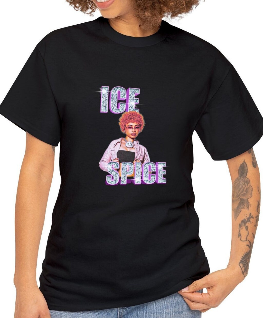 Ice Spice Rappers Graphic Tshirt Ices Spice Bootleg Rap Shirt Etsy
