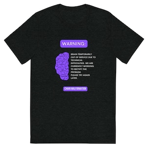 WARNING Chiari Unisex Short sleeve t-shirt