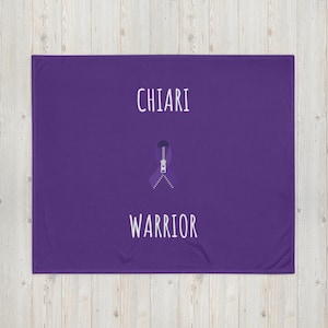 Chiari Warrior Prurple Throw Blanket