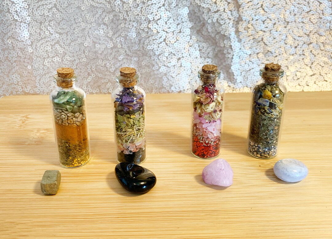 Spell Jar Bundle Talisman Amulet Protection, Serenity, Love, Abundance