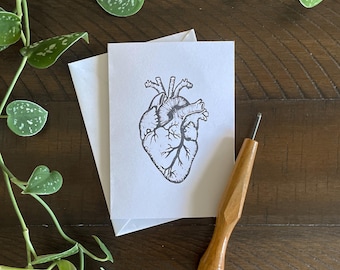 Anatomisch hart - gevouwen kaart