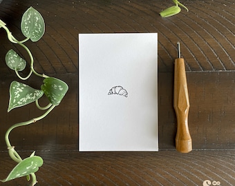 Croissantprint - 4 x 6 inch handgemaakte print