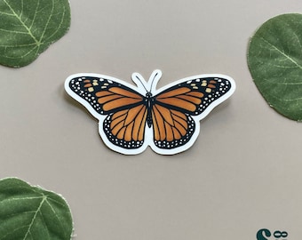 Monarchvlinder - matte vinylsticker