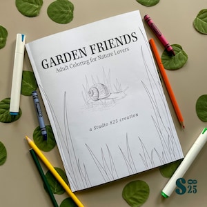 Amigos del jardín - Libro de colorear para adultos para amantes de la naturaleza