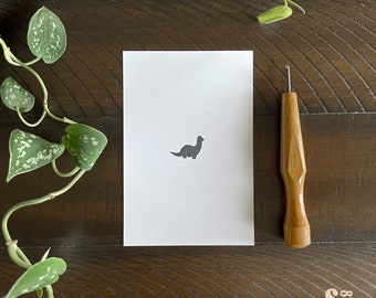 Dinoprint - 4 x 6 inch handgemaakte print