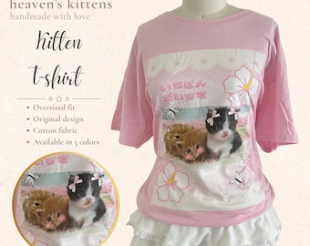 First Love Kittens Unisex Heavy Cotton Oversize Tshirt