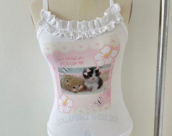 First Love Kittens Ruffle Cami