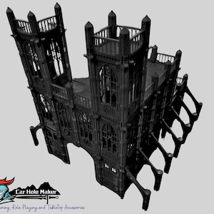 Modular Gothic Huge Cathedral SECTOR TEMPLARIS, Ruins for 28mm Tabletop Gaming
