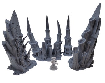 Alien Flora Set 3 - Tabletop Terrain for Wargames, 3D Printed, 28mm Scale