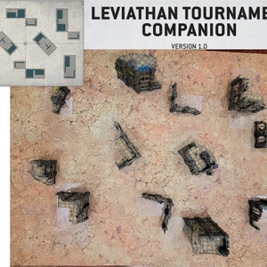 10th Edition 40k Tournament Terrain Set, 3dPrinted Wargame Terrain 28mm Scale Buildings in Ruins, Imperialis Sci fi Gothic Wargaming Scenery image 9