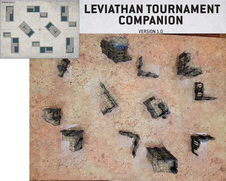 10th Edition 40k Tournament Terrain Set, 3dPrinted Wargame Terrain 28mm Scale Buildings in Ruins, Imperialis Sci fi Gothic Wargaming Scenery image 9