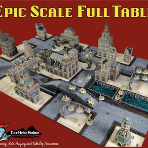 Epic Scale Modular Sci-Fi Terrain Set – Full Table Layout for 6-8mm Miniature Wargames