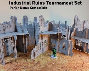 Pariah Nexus Compatible 10e Table Set: Mars Factory Wargaming Tabletop Terrain 10th Edition Competitive Tournament Set Industrial Terrain
