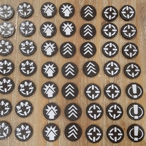 Order Tokens Legions Imperialis. Physical Tokens to replace the paper sheet found in the Warhammer Horus Heresy Epic 30k box set