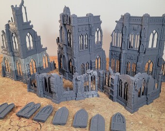 Tabletop Terrain Bundle Gothic Sci-fi Ruins RPG & Wargame Scenery ...