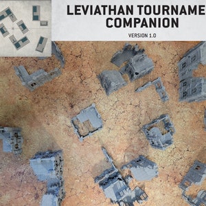 10th Edition 40k Tournament Terrain Set, 3dPrinted Wargame Terrain 28mm Scale Buildings in Ruins, Imperialis Sci fi Gothic Wargaming Scenery image 3