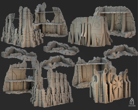 Unearth Eternity: Undying Robot Legion Tabletop Terrain. Corner 