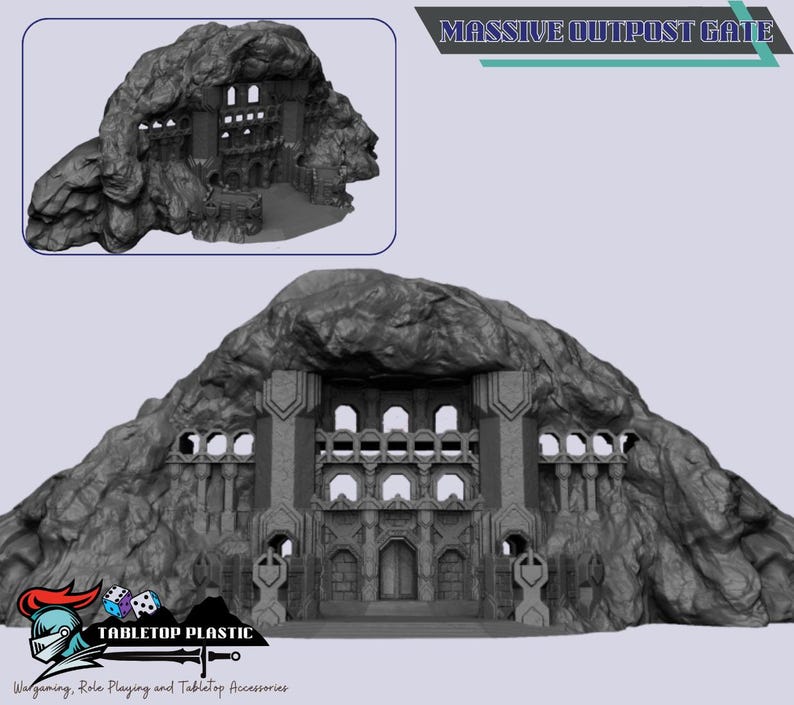 Dwarven Outpost Terrain Set | Kiribador Walls, Gate, Watchtower, Forge ...