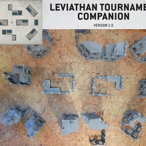 10th Edition 40k Tournament Terrain Set, 3dPrinted Wargame Terrain 28mm Scale Buildings in Ruins, Imperialis Sci fi Gothic Wargaming Scenery image 2