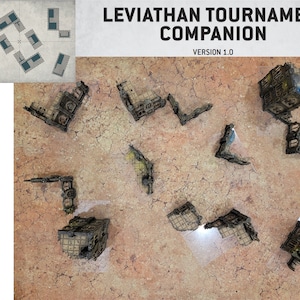 10th Edition 40k Tournament Terrain Set, 3dPrinted Wargame Terrain 28mm Scale Buildings in Ruins, Imperialis Sci fi Gothic Wargaming Scenery image 7