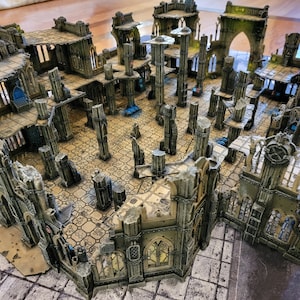 IMPERIALIS HEADQUARTERS FULL, Tabletop Terrain Bundle Gothic Sci-Fi Ruins Imperial Sector, Rpg & Wargame Scenery