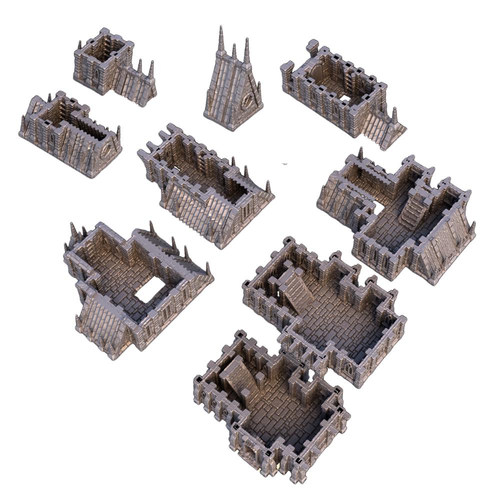 Tabletop Terrain Ruined Keep - 28mm/32mm Scale Wargaming & RPG Scenery