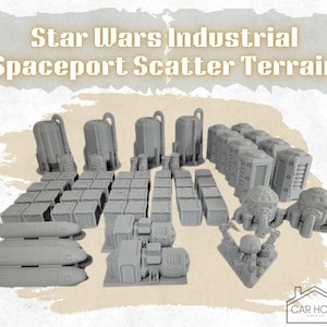 Star Wars Industrial Spaceport Scatter Terrain for 28mm Tabletop Games
