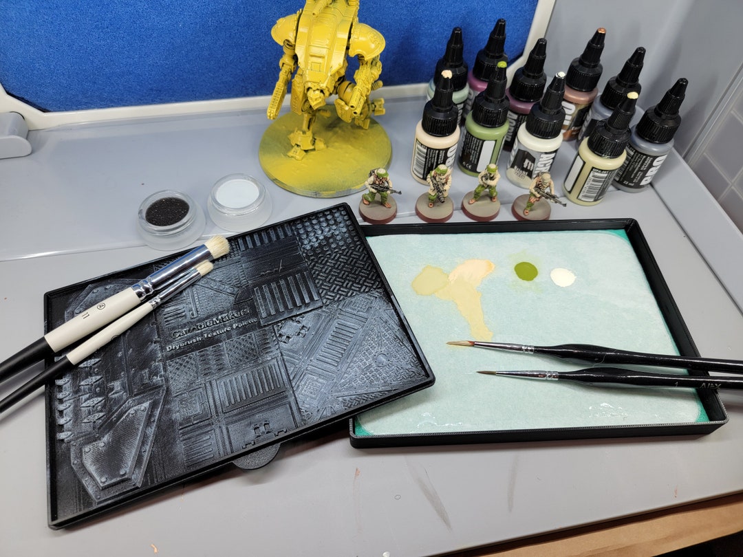 Wood Texture Palette Für Miniaturen - Dry Brush Übungsplatte 10x14cm