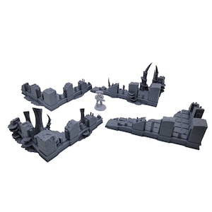 Alien Flora Barricade Set 2 - Tabletop Terrain for Wargames, 3D Printed, 28mm Scale