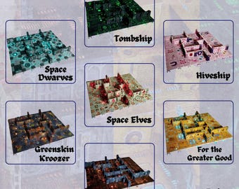 Boarding Action Kill Team Terrain: Modular Terrain for Tabletop Wargames & RPGs, Working Doors, Xenos Terrain, Sci Fi Floor Tiles