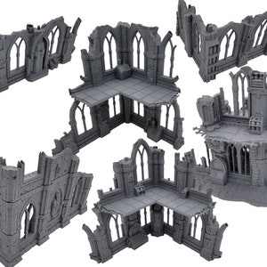 Tabletop Terrain Bundle Gothic Sci-Fi Ruins Imperial Sector, RPG & Wargame Scenery