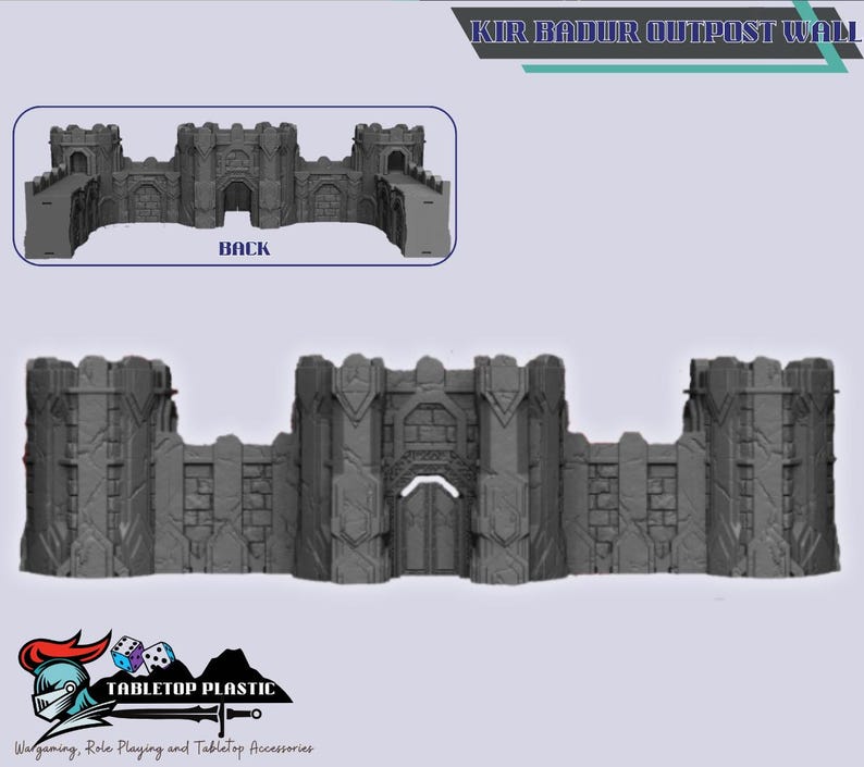 Dwarven Outpost Terrain Set | Kiribador Walls, Gate, Watchtower, Forge ...