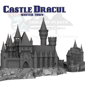 Castle Dracul Complete Terrain – Cliff‑Top Gatehouse, Chapel, Watchtower & Catacombs for Fantasy and RPG Battlefields 28 mm