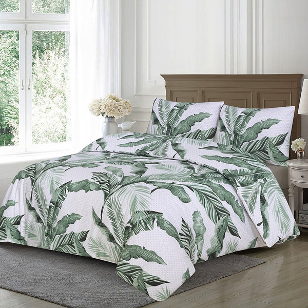 Luxury Floral Print Duvet Quilt Cover Bedding Set Single Double King Size