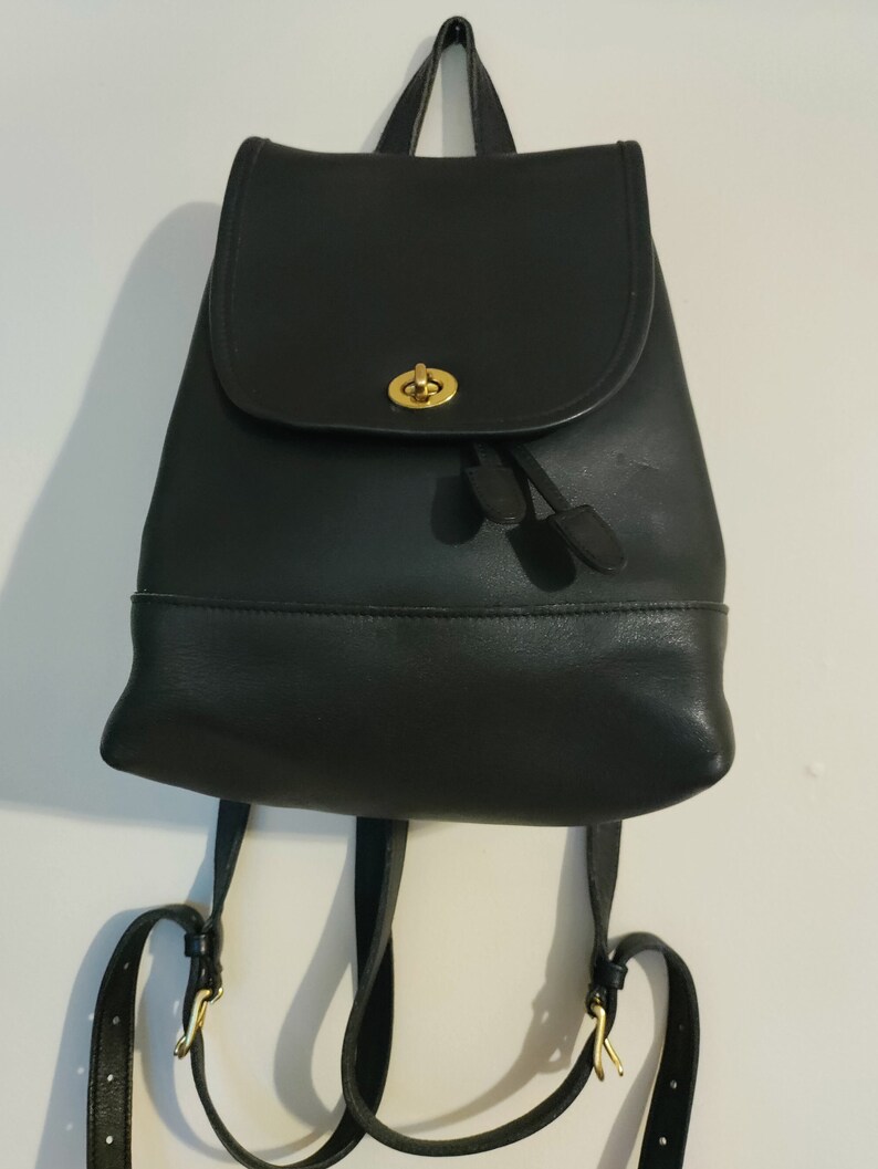 Vintage Coach Large Daypack Backpack 9791 Black USA 1999 Etsy