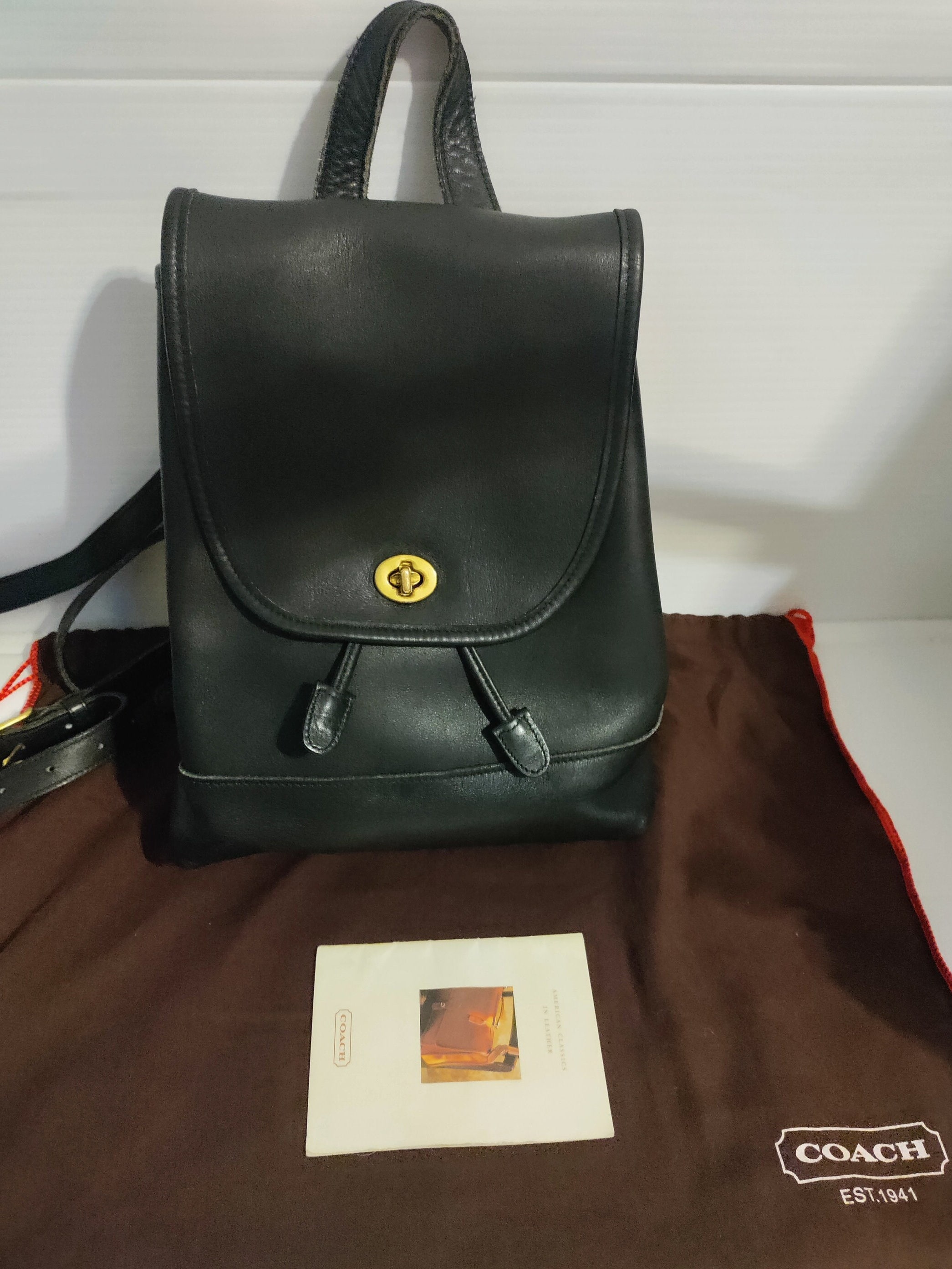 Vintage Coach Large Daypack Backpack #9791 Black USA 1999 - Etsy Vintage Coach Large Daypack Backpack #9791 Black USA 1999 - Etsy