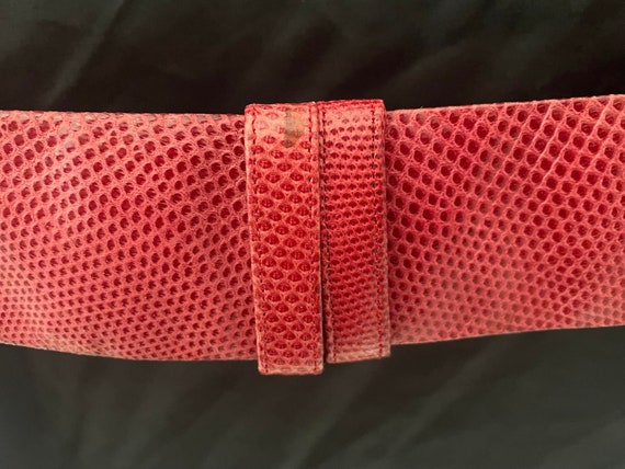 Judith Leiber Vintage Couture Red Snakeskin Leather Belt - Etsy display picture 2