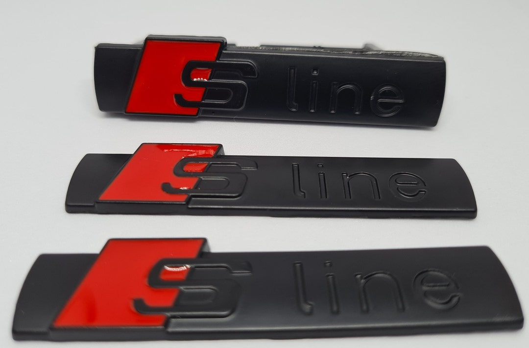 S Line Badges Emblems Matte Black Kit Rear and Sides 1 Grill 2 Etsy