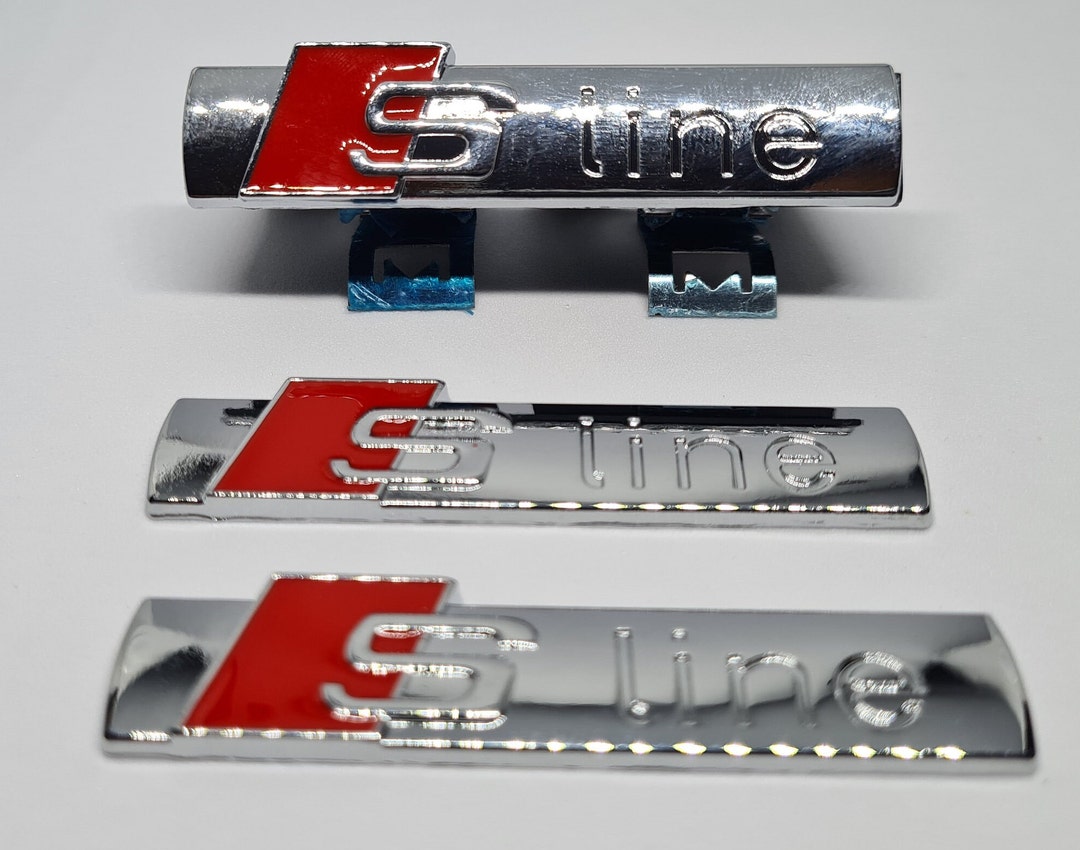 S Line Badges Emblems Silver/chrome Kit Rear and Sides 1 Grill 2