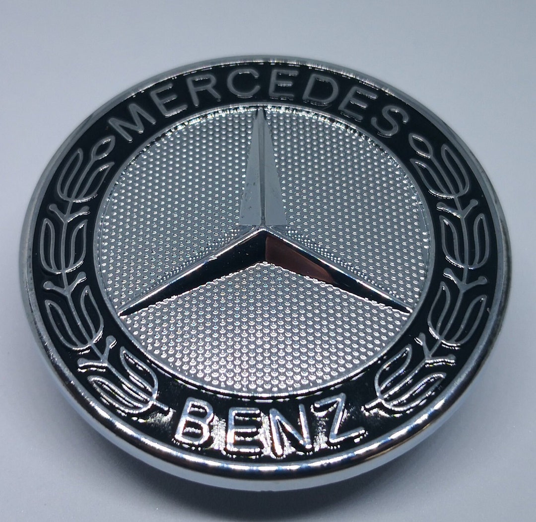 Mercedes Benz Logo Stern Schwarz Metall Fronthaube Motorhaube Emblem Abzeichen C E S Klasse A0008171701