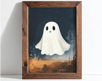 Lächelnder Geist Halloween Poster, Halloween Poster (Digitaler Download)