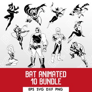 Animated series / rogues gallery 10 bundle / svg, eps, png, dxf / vector art