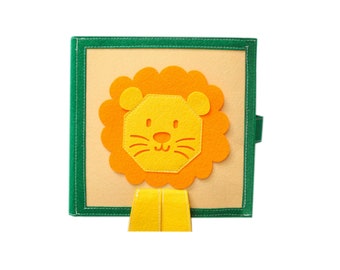 Peek-a-boo Lion Felt Quiet Book – Montessori Activity Book
