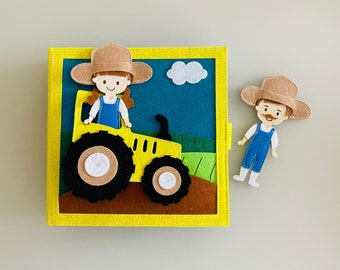 UK, Farm Quiet Book, Felt Busy Book, 2 Farmers For Boy And Girl, Felt Handmade Quiet Book, Quiet Book, Busy Book, Baby Gifts